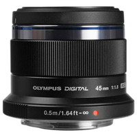OM SYSTEM M.Zuiko Digital 45mm f/1.8 Portrait Lens - Black 0