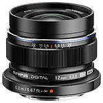 Olympus M.Zuiko Digital ED 12mm f/1:2.0 Wide Angle Lens - Black 0