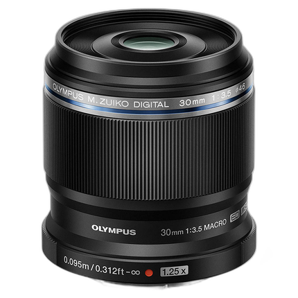 OM SYSTEM M.Zuiko Digital ED 30mm f/3.5 Macro Lens - Black