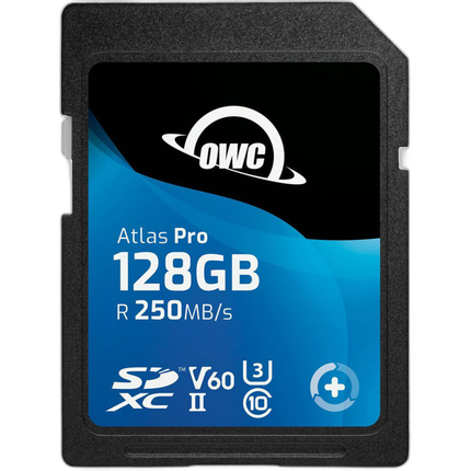 OWC 128GB Atlas Pro SDXC V60 UHS-II Memory Card