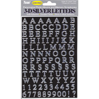 Pioneer Self-Adhesive 3-D Letters - Silver 0