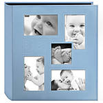 Pioneer 4 x 6 In. Collage Embossed Baby 4-UP Photo Album (240 Photos) - Blue 0