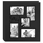 Pioneer 5-up Collage Embossed Family Photo Album - Black (240 4x6 photos) 0