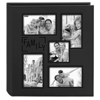 Pioneer 5-up Collage Embossed Family Photo Album - Black (240 4x6 photos) 0