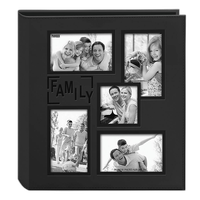 Pioneer 5-up Collage Embossed Family Photo Album - Black (240 4x6 photos) 1