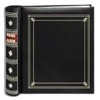 Pioneer 4 x 6 In. Bi-Directional Memo Photo Album (200 Photos) - Black 0