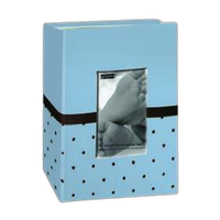 Pioneer 4 x 6 In. Baby Embroidered Frame Fabric Photo Album (100 Pages)-Blue 0