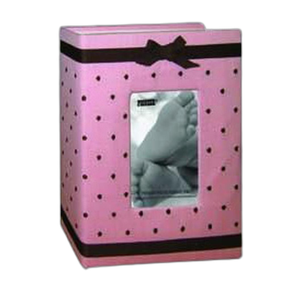 Pioneer 4 x 6 In. Baby Embroidered Frame Fabric Photo Album (100 Pages)-Pink