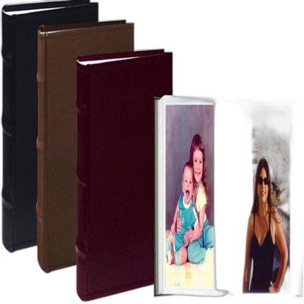 Pioneer Sewn Leather Bi-Directional Photo Album - Assorted 4 Pack