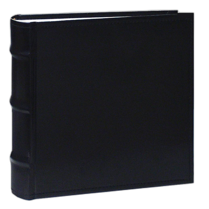 Pioneer 4 x 6 In. Sewn Leather Bi-Directional Photo Album (100 Photos)-Black