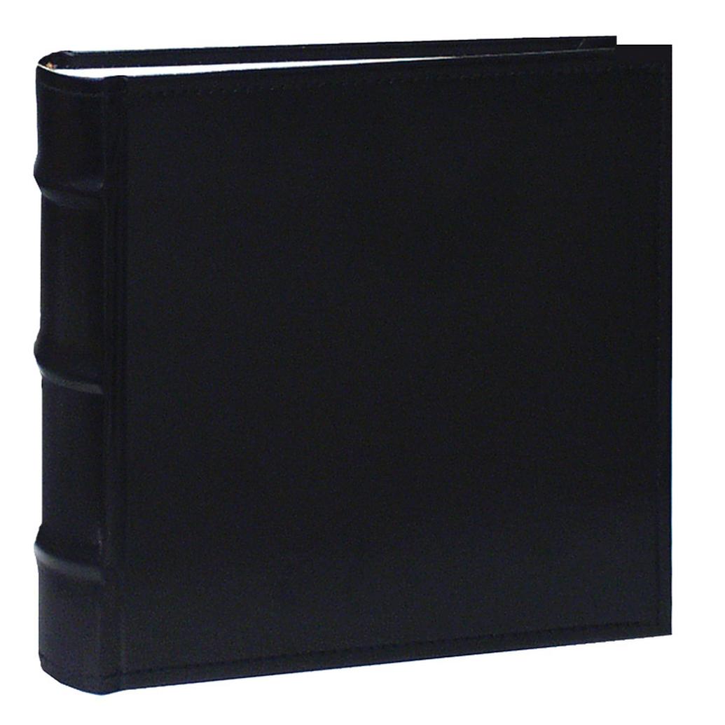 Pioneer 4 x 6 In. Sewn Leather Bi-Directional Photo Album (100 Photos)-Black