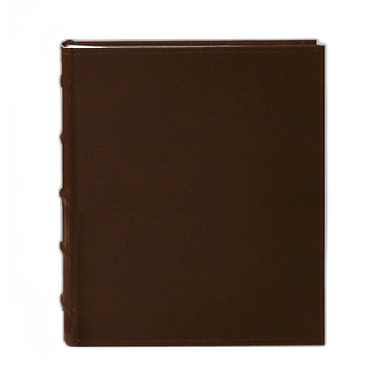 Pioneer 4 x 6 In. Sewn Leather Bi-Directional Photo Album (200 Photos)-Brown