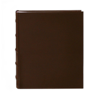 Pioneer 4 x 6 In. Sewn Leather Bi-Directional Photo Album (200 Photos)-Brown 0