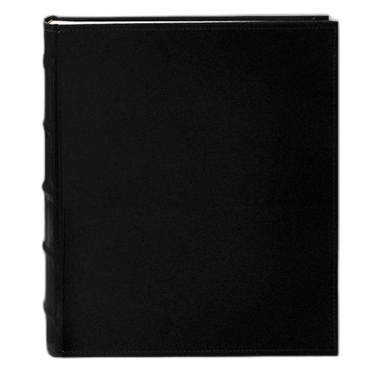 Pioneer 5 x 7 In. Sewn Leather Bi-Directional Photo Album (200 Photos)-Black