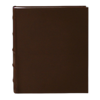 Pioneer 5 x 7 In. Sewn Leather Bi-Directional Photo Album (200 Photos)-Brown 0