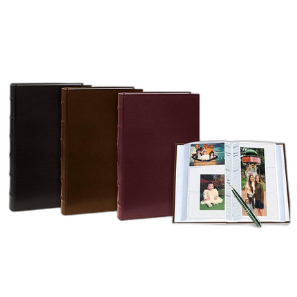 Pioneer Sewn Leather Bi-Directional Photo Album - Assorted 4 Pack