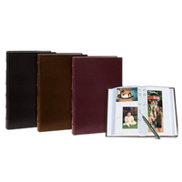Pioneer Sewn Leather Bi-Directional Photo Album - Assorted 4 Pack 0