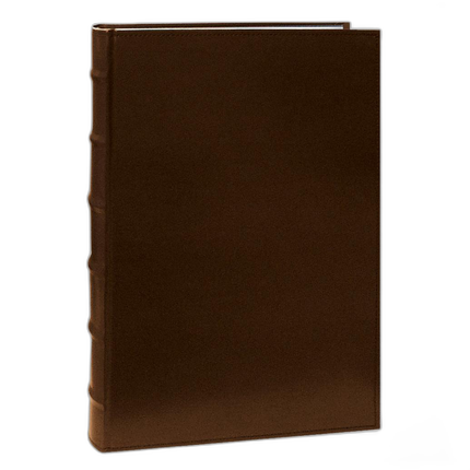 Pioneer 4 x 6 In. Sewn Leather Bi-Directional Photo Album (300 Photos)-Brown