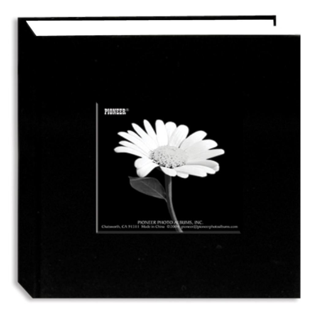 Pioneer 4 x 6 In. Fabric Frame Bi-Directional Photo Album (100 Photos)-Black