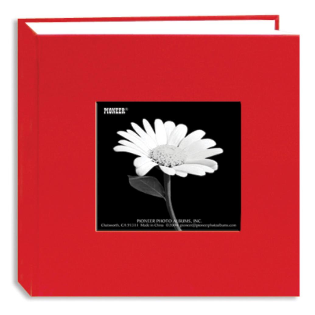 Pioneer 4 x 6 In. Fabric Frame Bi-Directional Photo Album (100 Photos) - Red