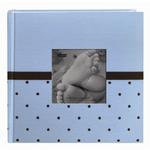Pioneer 4 x 6 In. Baby Embroidered Frame Fabric Album 2-UP (200 Pages)-Blue 0