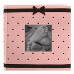 Pioneer 4 x 6 In. Baby Embroidered Frame Fabric Album 2-UP (200 Pages)-Pink 0