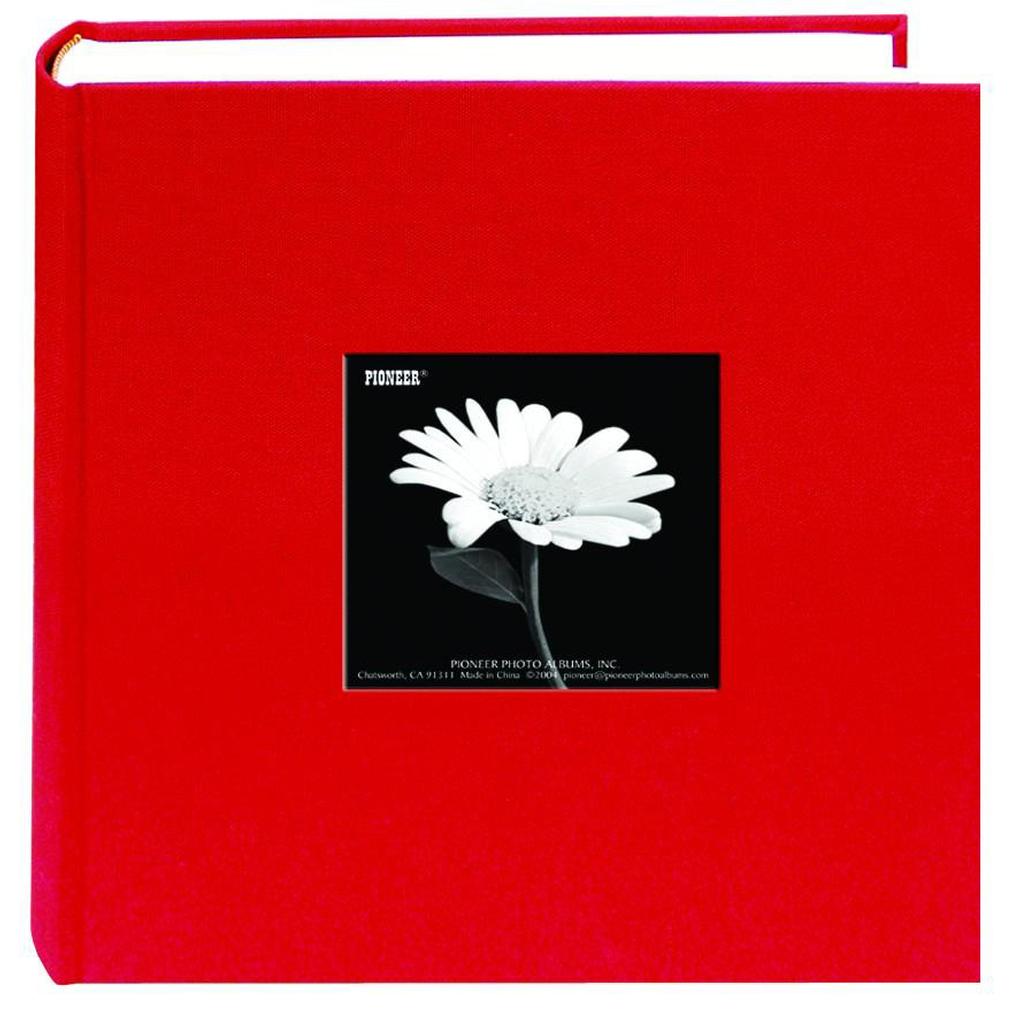 Pioneer 4 x 6 In. Fabric Frame Bi-Directional Photo Album (200 Photos) - Red