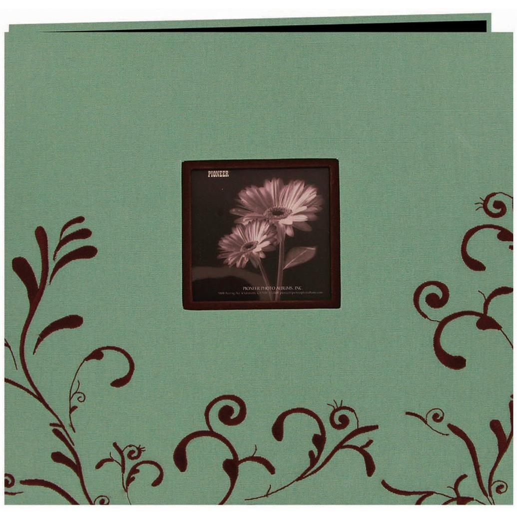 Pioneer 4 x 6 In. Embroidered Scroll Frame Photo Album (200 Photos)-Aqua