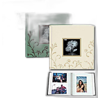 Pioneer 4 x 6 In. Embroidered Scroll Frame Photo Album (200 Photos) - Ivory 1