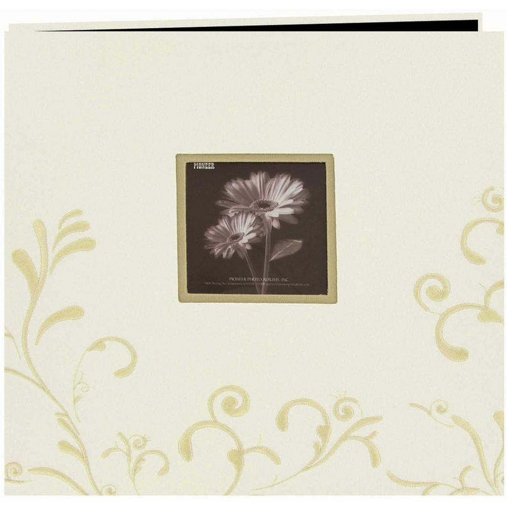 Pioneer 4 x 6 In. Embroidered Scroll Frame Photo Album (200 Photos) - Ivory
