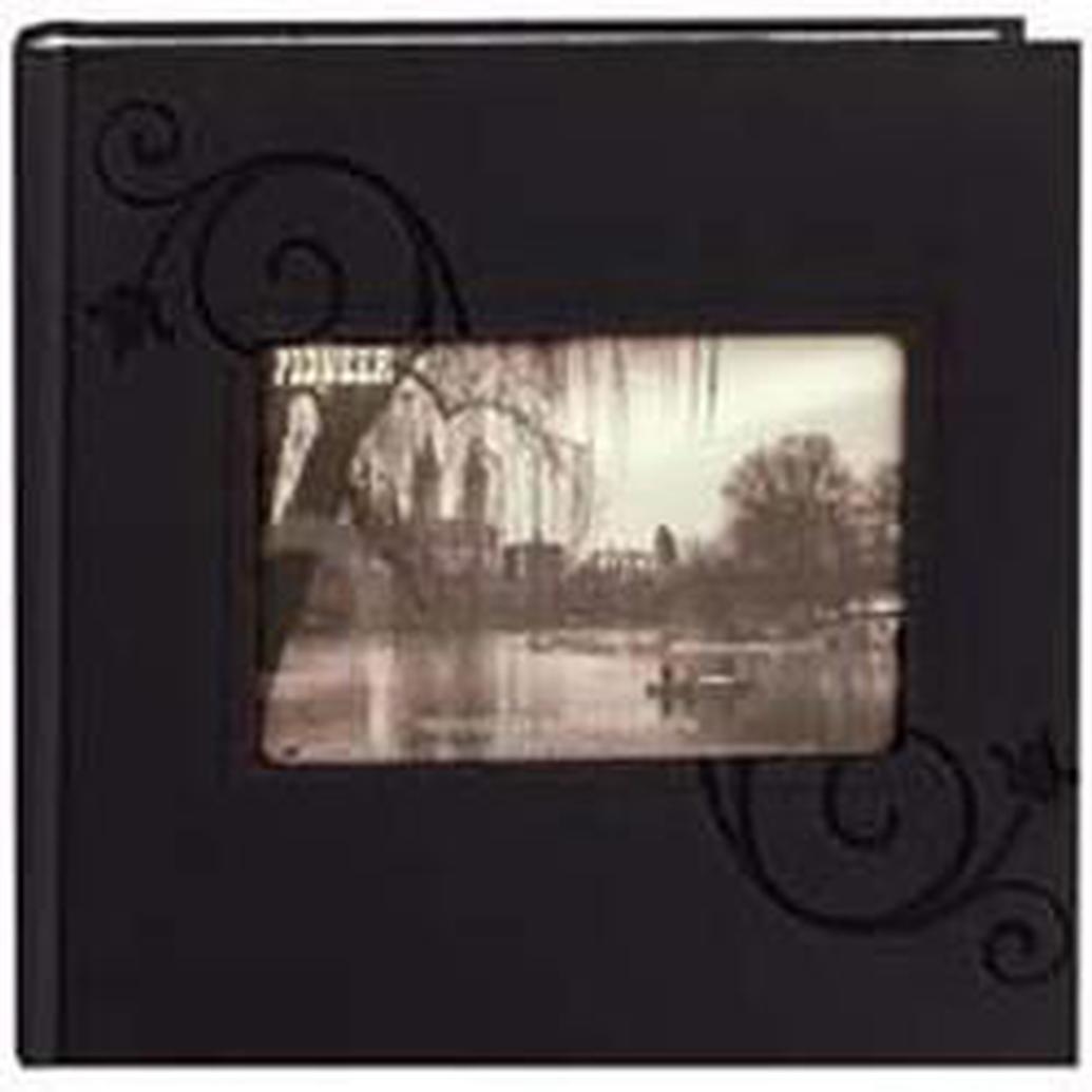Pioneer 4 x 6 In. Embossed Leather Frame Photo Album (200 Photos)-Black