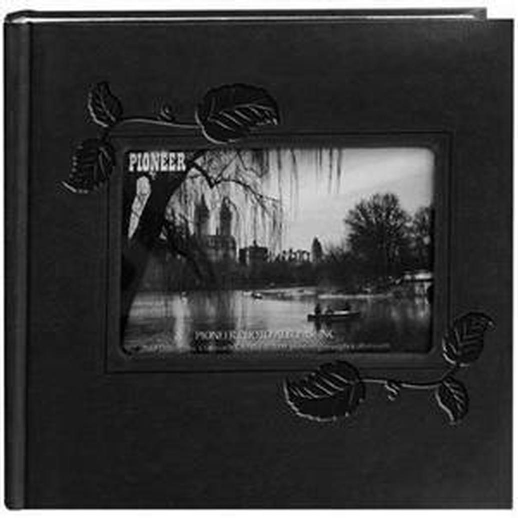 Pioneer 4 x 6 In. Embossed Leather Frame Photo Album (200 Photos)-Black Ivy