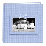 Pioneer 4 x 6 In. Gingham Frame Photo Album (200 Photos) - Blue 0