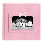 Pioneer 4 x 6 In. Gingham Frame Photo Album (200 Photos) - Pink 0