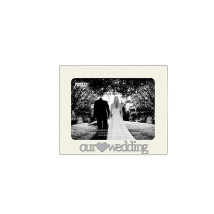 Pioneer 4 x 6 In. Wedding 3D Metal Applique Frame Sewn Album (200 Photos)