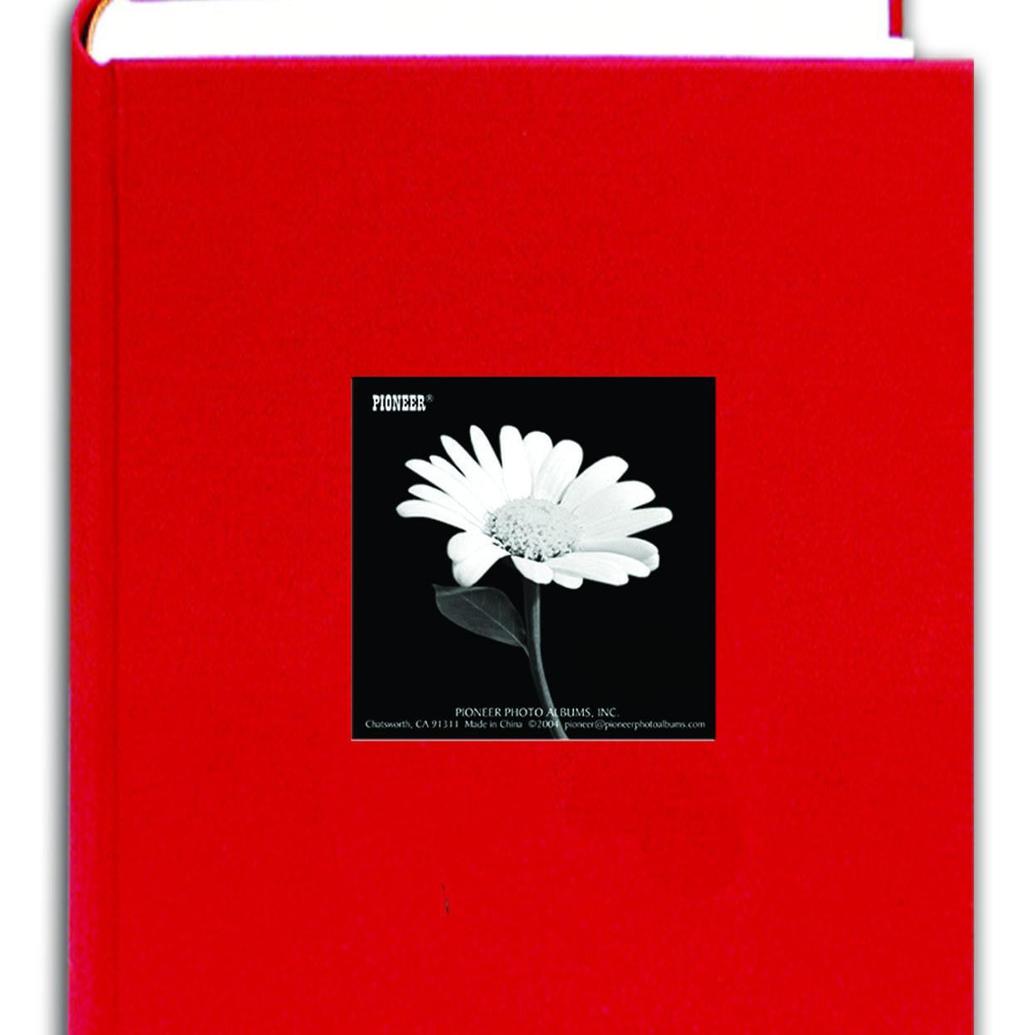 Pioneer 4 x 6 In. Fabric Frame Bi-Directional Photo Album (300 Photos) - Red