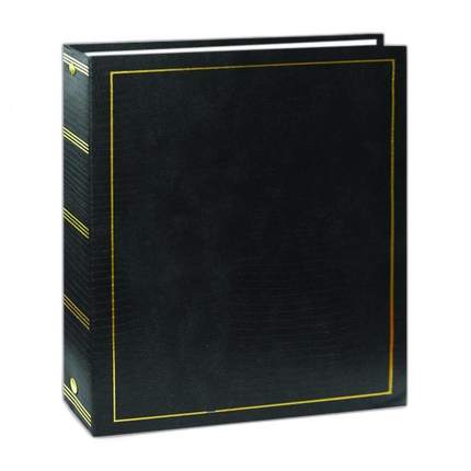 Pioneer Solid Cover Magnetic 3 Ring Photo Album (100 Photos) - Black