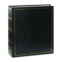 Pioneer Solid Cover Magnetic 3 Ring Photo Album (100 Photos) - Black 0