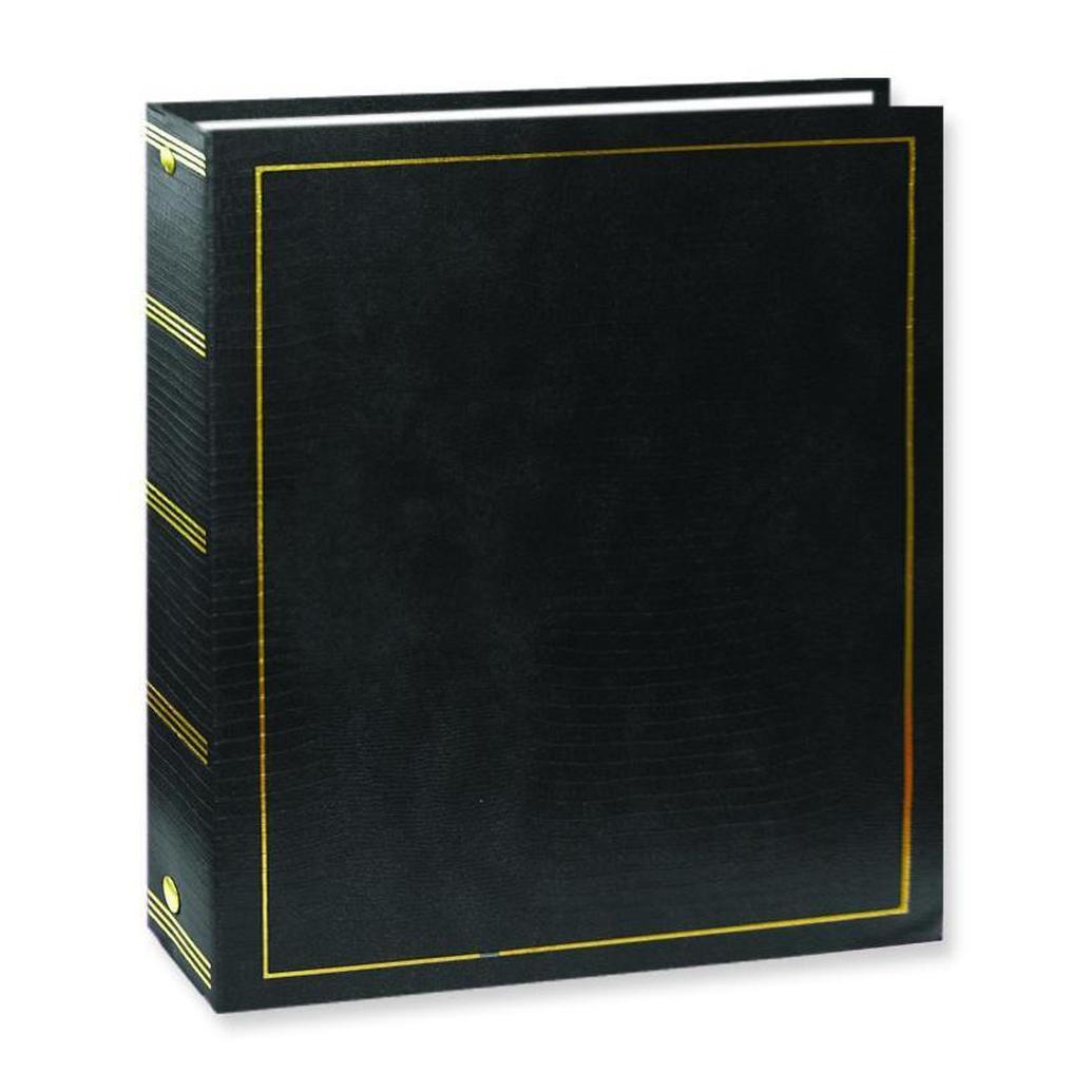 Pioneer Solid Cover Magnetic 3 Ring Photo Album (100 Photos) - Black