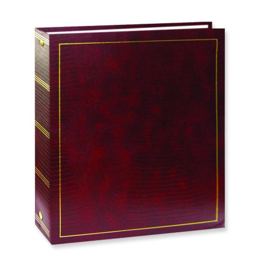 Pioneer Solid Cover Magnetic 3 Ring Photo Album (100 Photos) - Burgundy