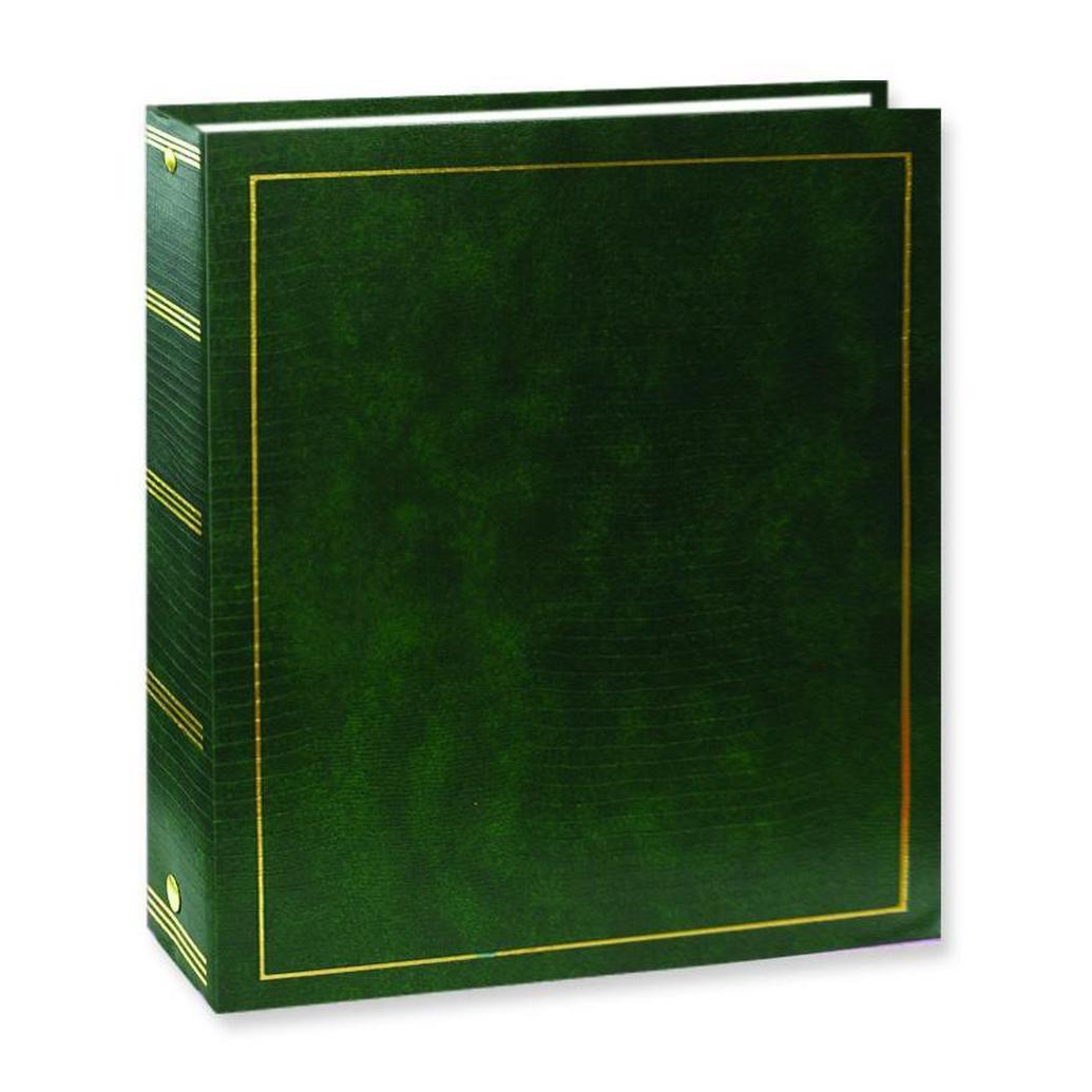 Pioneer Solid Cover Magnetic 3 Ring Photo Album (100 Photos) - Hunter Green