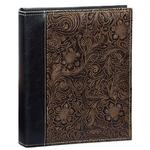 Pioneer 4 x 6 In. Normandy Embossed Scroll Photo Album (208 Photos) - Black 0