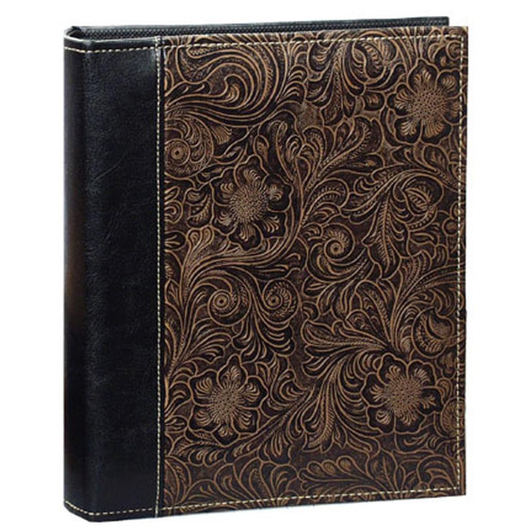 Pioneer 4 x 6 In. Normandy Embossed Scroll Photo Album (208 Photos) - Black