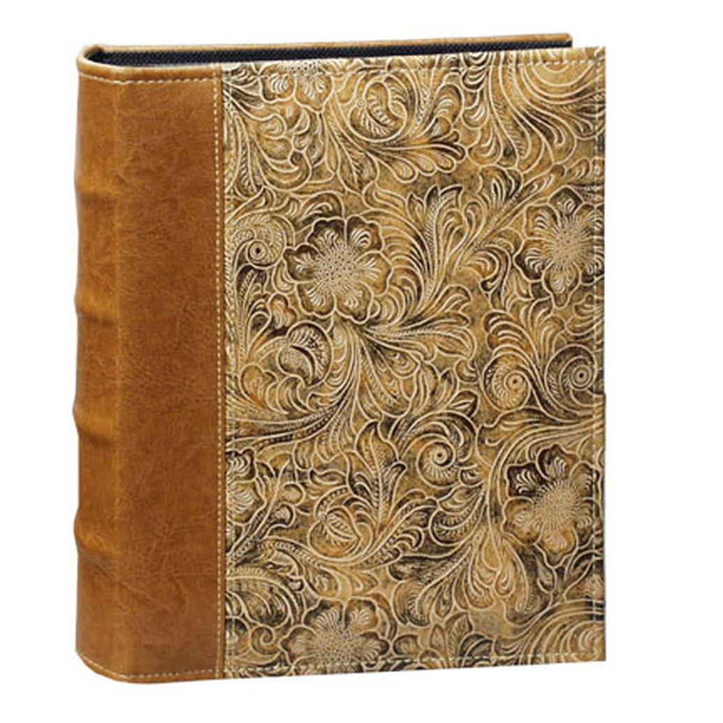 Pioneer 4 x 6 In. Normandy Embossed Scroll Photo Album (208 Photos) - Tan