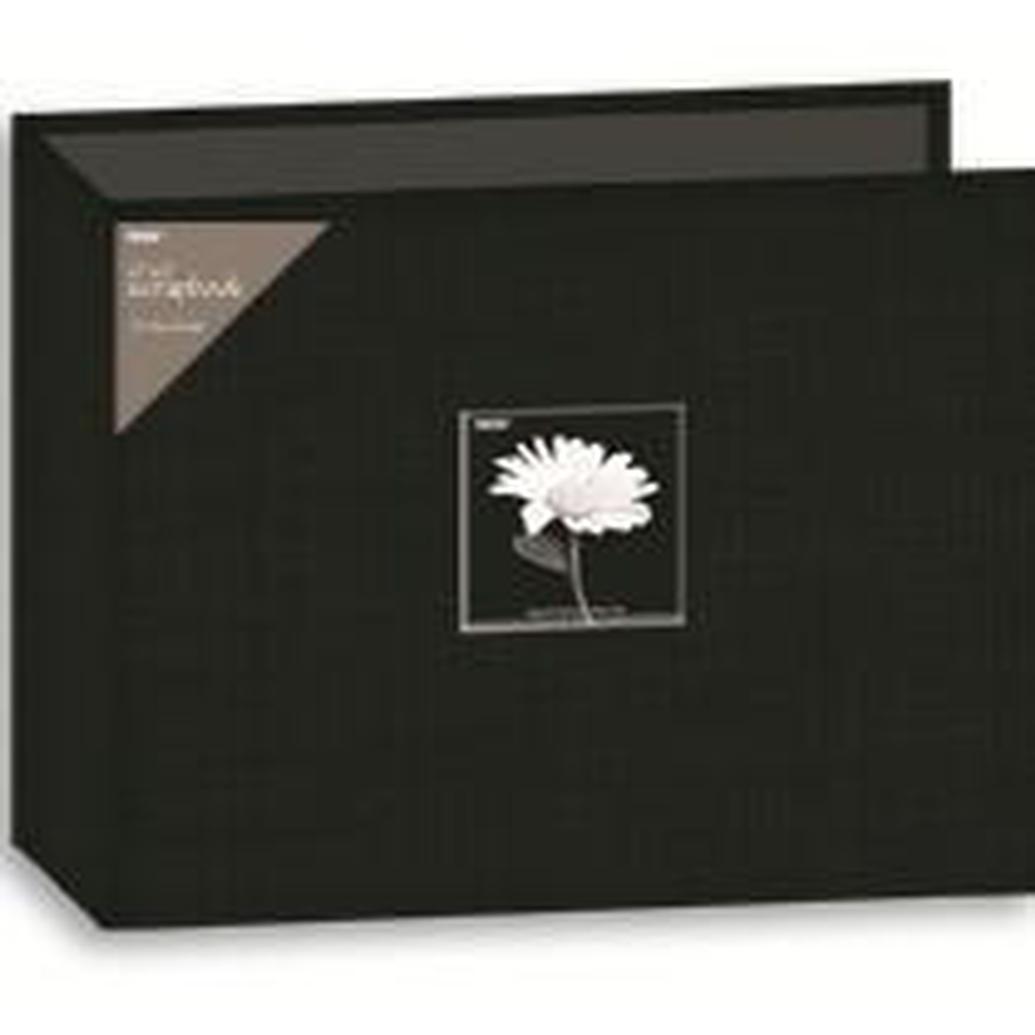 Pioneer 12X12 3-Ring Binder Fabric Frame Scrapbook - Black