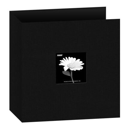 Pioneer 8.5 x 11 In. Binder Fabric Frame 3-Ring Scrapbook - Black