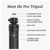 Peak Design Pro Lite Tripod Black Carbon Fiber Legs (Xx Max Height) 1