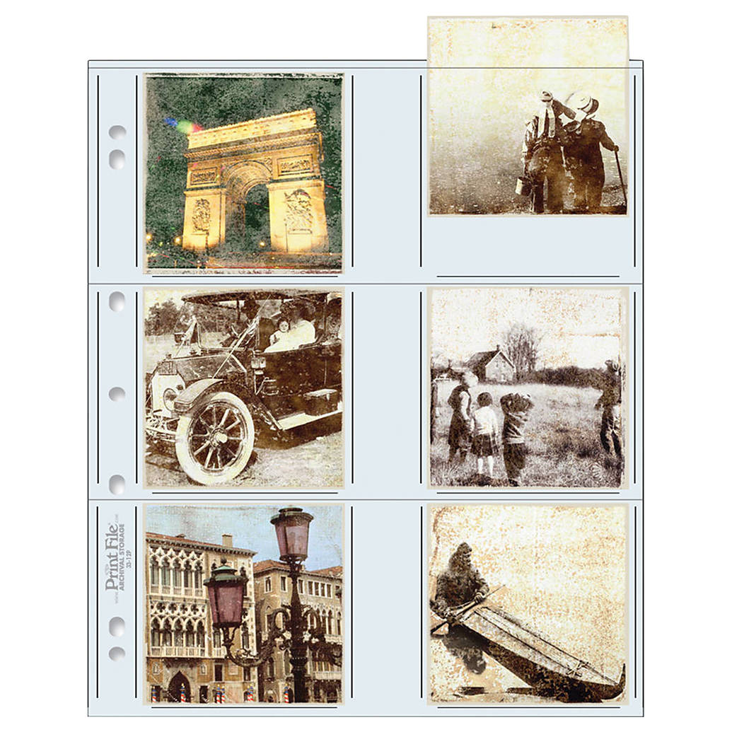 Print File 33-12P Archival Storage Page for 12 Prints (3.5 x 3.5, 25-Pac