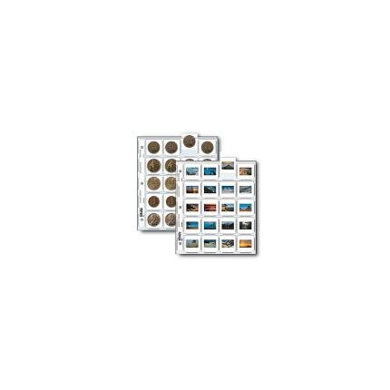 Print File Archival Storage Page for Slides, 35mm (2x2) - Holds 20 Slides