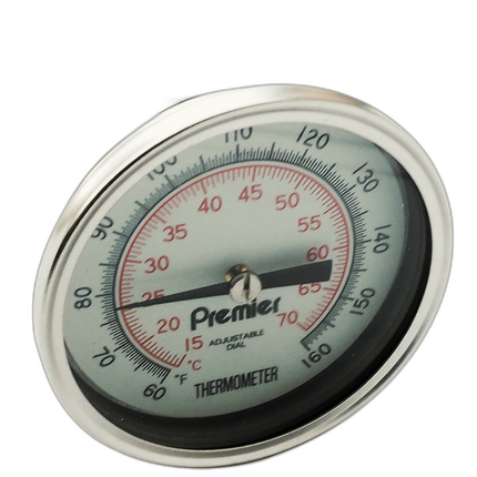 Doran 2.5in LDT Adjustable Luminescent Dial Thermometer with 8in Stem